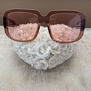 Kits Ace Womens Blush Square Frame Sunglasses. New With Tag NWT